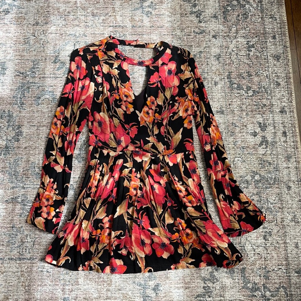 Free People Bell Sleeve Mini Dress